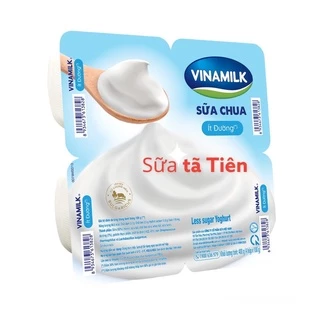 Sữa chua ăn Vinamilk Ít đường - Vỉ 4 hộp x 100g