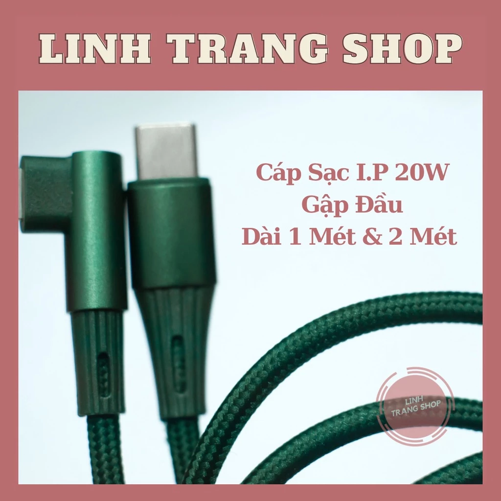 Cáp Sạc Nhanh PD 20W Gập Đầu 90 Độ Dành Cho Game Thủ