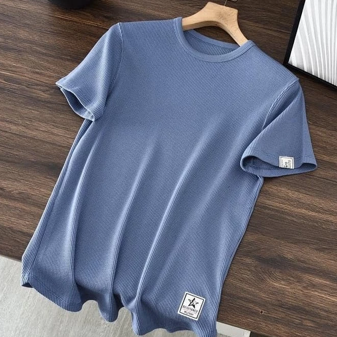 Áo thun nam cổ tròn ngắn tay chất xốp co dãn chống nhăn Aru shop