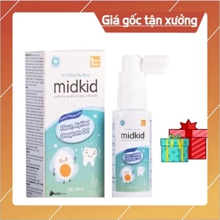 [ CHÍNH HÃNG ] xịt chống sâu răng MIDKID TẶNG KÈM BÀN CHẢI