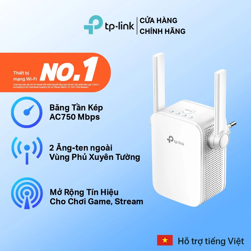 Bộ Mở Rộng Sóng Wifi TP-Link TL-WA850RE Tốc Độ 300Mbps - Chuẩn N, Xuyên Tường, Dùng Được Nhiều Thiết Bị