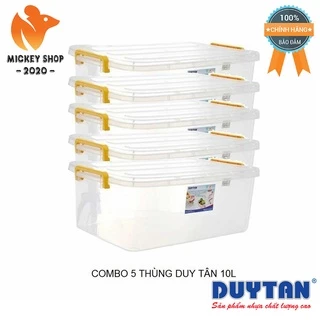 [MUA NHIỀU] Combo 5 thùng nhựa Duy Tân trong suốt 10L 41.2 x 27.2 x 14.5 cm - CHÍNH HÃNG