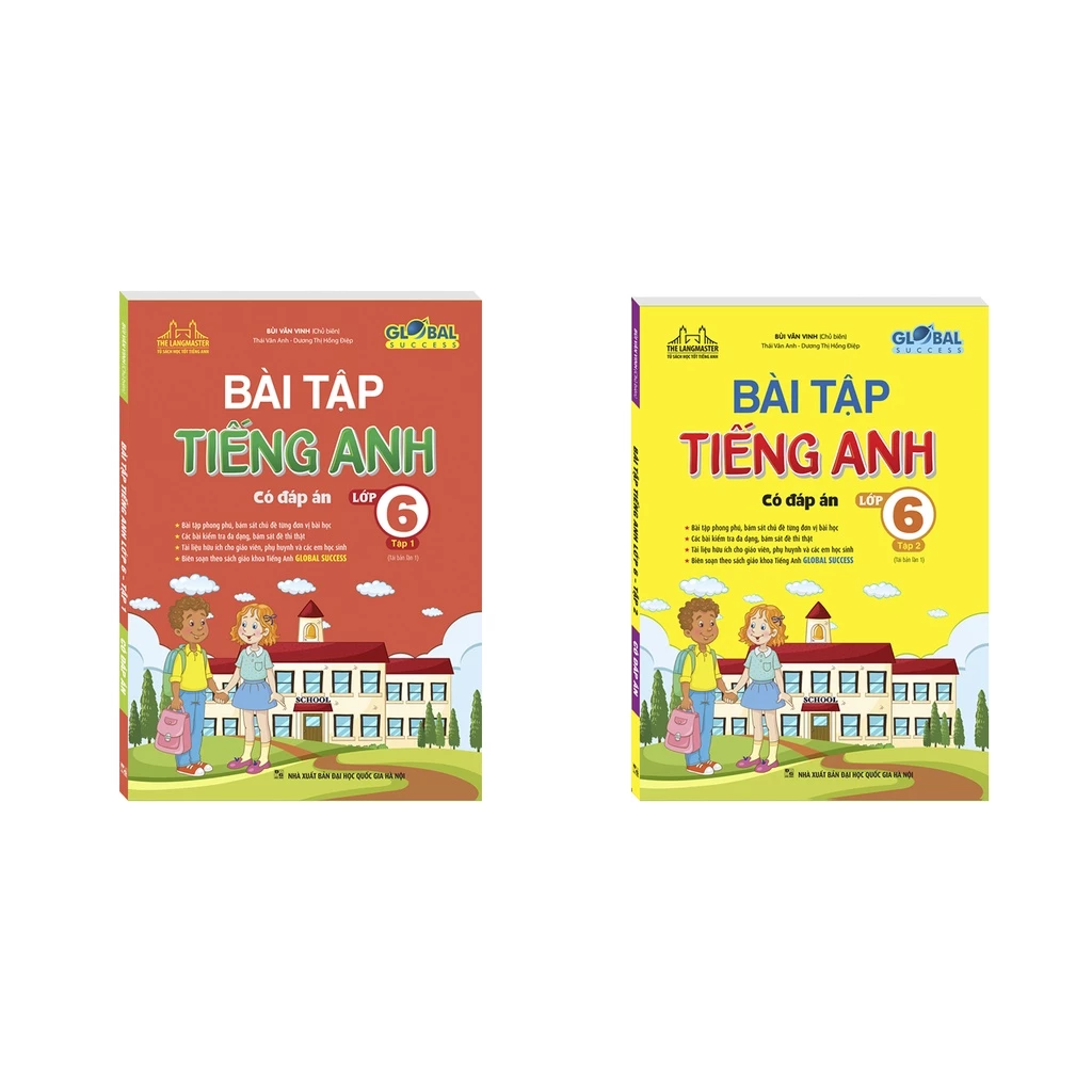 Sách - Combo 2c - GLOBAL SUCCESS - Bài tập tiếng anh lớp 6 trọn bộ (có đáp án) - tái bản 01