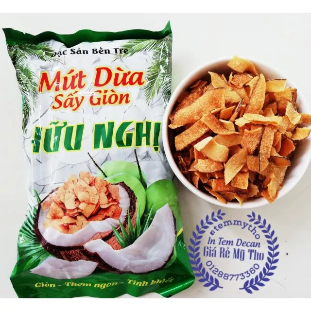 Mứt dừa sấy giòn Hữu Nghị gói 300g