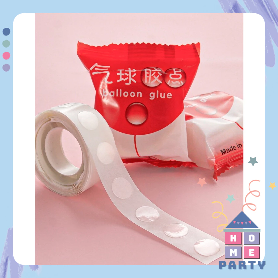 [TPHCM] Cuộn Keo 2 Mặt Dán Bong Bóng Trang Trí Sinh Nhật, Sự Kiện, Party, Happy Birthday - Keo Silicone