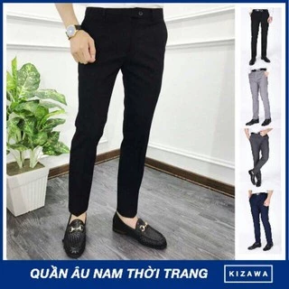 Quần Tây Nam Hàn Quốc, Quần Âu Nam Cao Cấp Màu Đen, Chất Vải Lụa Không Nhăn ( Cam Kết Đẹp )