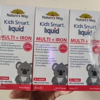 Siro bổ xung Sắt và vitamin cho bé Nature’s Way Kids Smart Multi + Iron Liquid 200ml