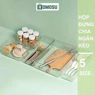 Khay Chia Ngăn Kéo Tủ, Khay Đựng Đồ Trong Suốt Để Đồ Đa Năng Cao Cấp P003