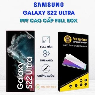 Dán màn hình Samsung S22 Ultra full màn hình trong suốt PPF chính hãng Moxiao Xing - Dán dẻo Samsung Galaxy S22 Ultra