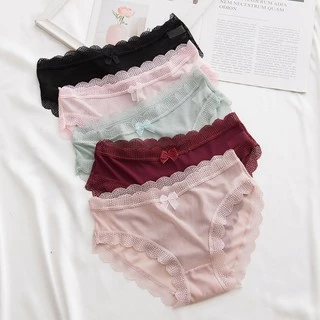 Quần lót ren sexy đáy cotton thoáng khí, dễ thương xuyên thấu gợi cảm Mã 105