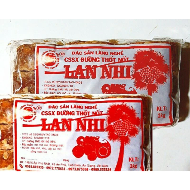 1KG đường thốt nốt Lan Nhi chính hiệu loại đặc biệt