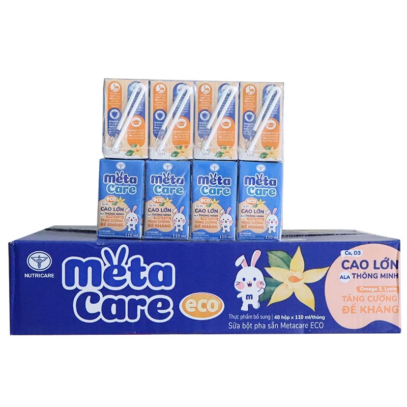 Thùng Sữa bột pha sẵn Metacare 110ml.(48 hộp)