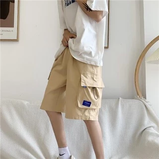 Quần short nam kaki Bigsize Quần đùi dáng suông ngố túi hộp cạp chun lưng thun mùa hè Phong cách Hàn Quốc Thời Trang cao cấp đẹp