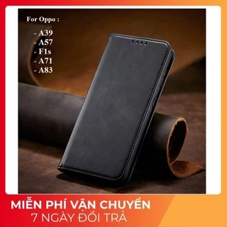 Bao da Oppo A39 , A57 , F1s , A71 , A83 dạng ví gập ngăn thẻ tiện lợi , chính hãng , nắp hít nam châm