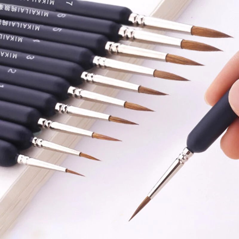 Cọ vẽ đường móc Angel Mark đầu tròn màu đen chất lượng cao chuyên dụng