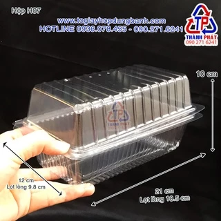 100 Hộp nhựa H07 đựng bánh mì tan chảy - Hộp đựng bánh mì hoa cúc