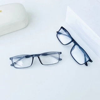 Mắt kính giả cận gọng chữ nhật dành cho nam nữ phong cách Ulzzang Hàn Quốc chống tia UV mã k11