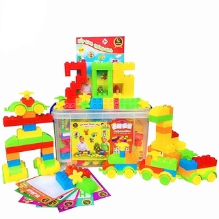 Đồ Chơi Thông Minh Xếp Hình Lego 205 Chi Tiết VIJAGO Có 36 Nội Dung Thẻ Học Cho Bé