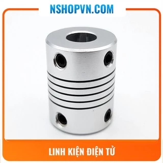 Khớp nối trục mềm hợp kim nhôm 4-6mm, 4-8, 5-5, 5-6, 5-8, 5-10mm, 6-6mm, 6-7mm, 6-8mm, 7-8mm, 8-8mm, 10-10mm, 6.3-6.3mm