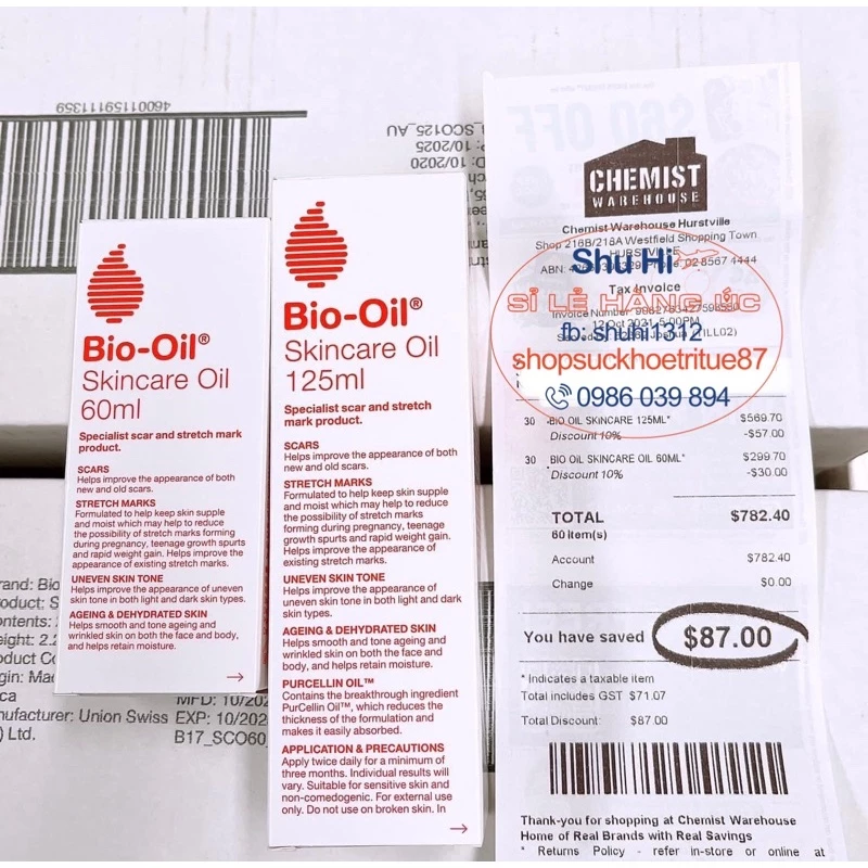 Hỗ trợ giảm rạn da bio oil 60ml,125ml, 200ml úc cho bà bầu, người bị rạn do tăng cân nhanh, rạn da bio oil úc