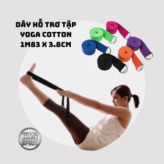 Dây hỗ trơ tập yoga  cotton 1m83 x 3.8cm