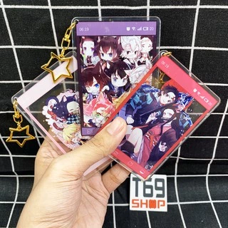 Móc khóa mica anime Kimetsu no Yaiba (Có Hologram)