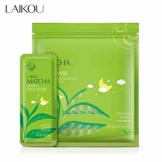 Bịch 15 Miếng Mặt Nạ Ngủ  Laikou Trà Xanh Matcha Mud Mask