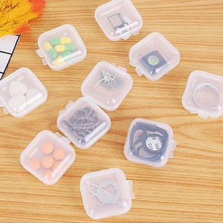 10 Cái hộp nhựa size mini đựng đồ dùng như sim, thẻ nhớ, nút bịt tai