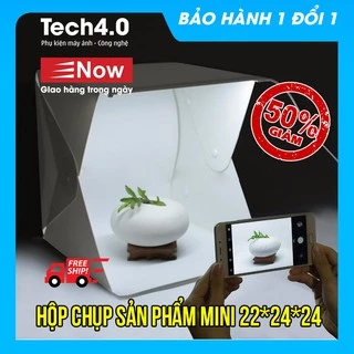 Hộp chụp ảnh sản phẩm Mini 22x24x24cm 1 dàn đèn led