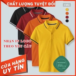 Áo thun có cổ tay ngắn nam nữ cổ bẻ polo trơn vải cá sấu mè mát mẻ chuẩn form nhiều màu ACB1 Áo thun giá sỉ