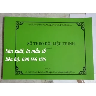 Sổ theo dõi liệu trình Spa (in ngang)