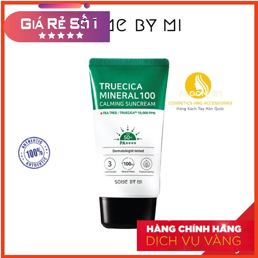 [CHÍNH HÃNG] Kem Chống Nắng Some By Mi Truecica Mineral 100 Calming Sun Cream 50ml Hàn Quốc