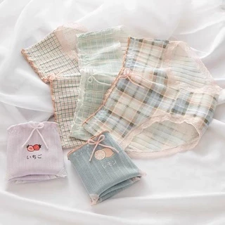 Quần Lót Nữ Cradin ❤️Quần Lót Cotton Viền Ren Đính Nơ cao cấp mềm mại 2809