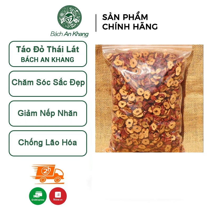 Trà táo đỏ thái lát sấy khô thượng hạng Bách An Khang tốt cho sức khoẻ 1kg