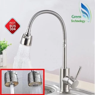 Vòi Rửa Chén Bát Nóng Lạnh cần mềm INOX 304