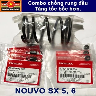 Combo lò xo nồi độ cho nouvo sx 5, 6, Tăng tốc mượt chống rung đầu xe