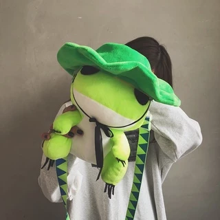 [Đặt trước]Túi đeo chéo hình ếch bông đáng yêu