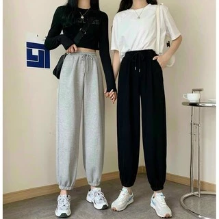 Quần nỉ ống BOOM Unisex - Jogger thun trơn cạp chun dáng rộng, mặc ở nhà đi ngủ ulzzang HOT