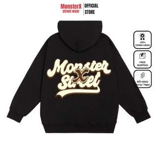 Áo hoodie nỉ bông Monster X Street Bowling 22 nam nữ form rộng thu đông Local Brand