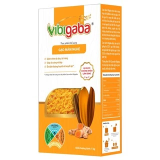Gạo mầm nghệ Vibigaba hộp 1kg hạt ngọc trời