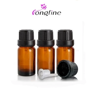 Chai lọ thủy tinh đựng tinh dầu thân nâu nắp vặn nhựa nhỏ giọt 5ml 10ml 30ml 50ml