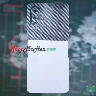 Skin Dán Mặt Sau Lưng Vân 3D Xiaomi Redmi K40 - K40S - Poco F3 - Redmi K40 Gaming - Carbon, Hình hộp, Nhám, Vân Da