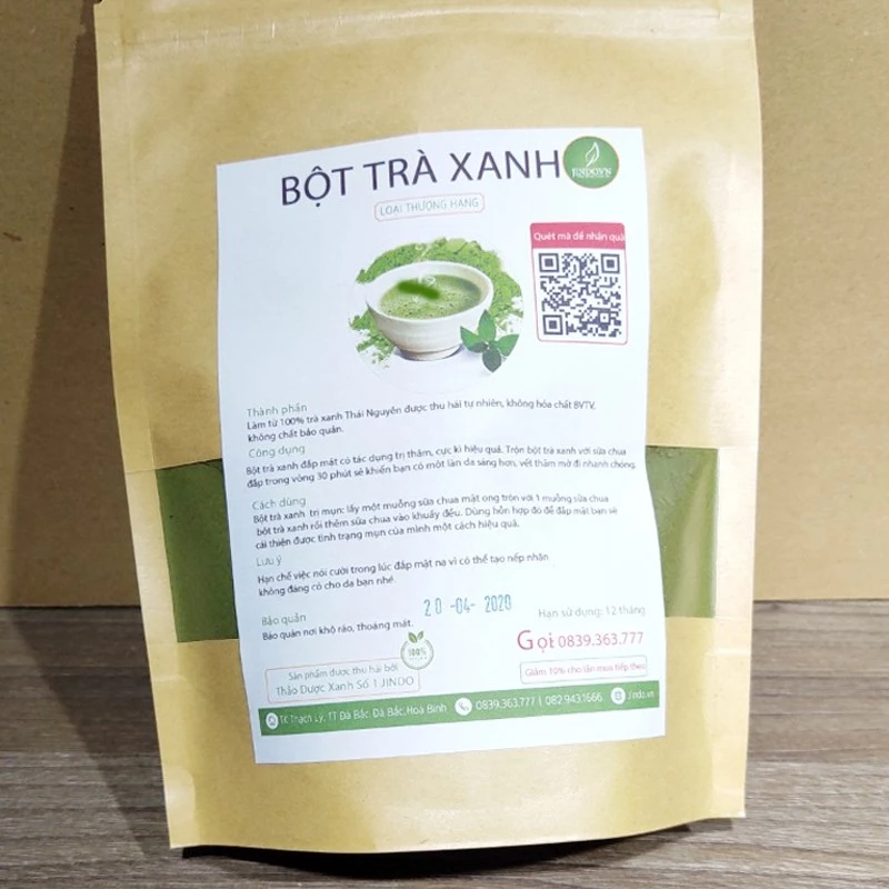 500g Bột trà xanh nguyên nhất 185TDX