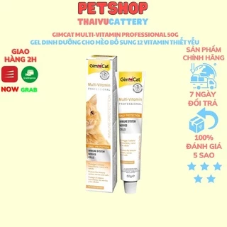 Gimcat Multi-Vitamin Professional 50gGel dinh dưỡng cho mèo bổ sung 12 vitamin thiết yếu