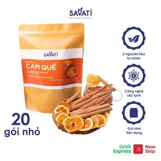 Trà Detox cam quế SAVATI 100% tự nhiên tăng cường đề kháng, hỗ trợ hệ tiêu hóa, bổ sung vitamin c