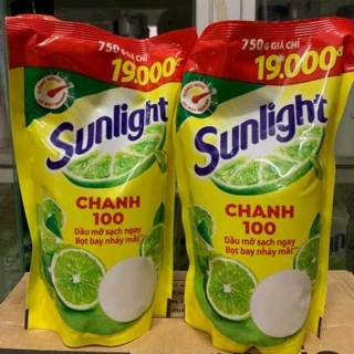 Thông tin Nước rửa chén Sunlight Chanh 100 túi 750g