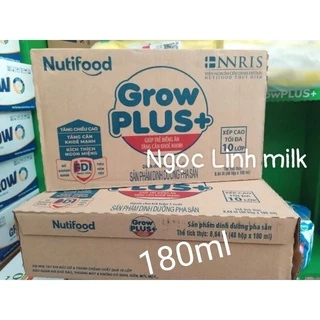 Thùng sữa Grow Plus+ Xanh 180ml Nutifood