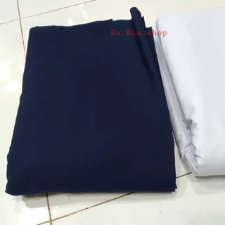 Vải kate silk Xanh Đen may áo sơ mi hoặc quần đùi ông già