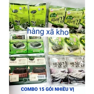 combo 15gói rong biển ăn liền hàn quốc, nhiều loại không cay.T7_T12/24