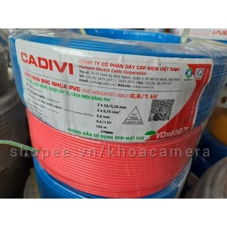 Dây điện Cadivi VCmd 2x0.75mm (2x24) - 0,6/1kV (cuộn 100 mét)